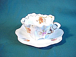 Rs Prussia Square Cup And Saucer With Flowers