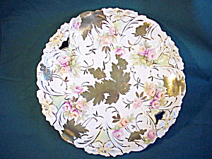 Rs Prussia Lily Mold Impasto Gold O.h. Plate