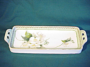 Rs Prussia Handled Butter Dish W/dogwoods