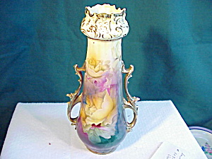 Rs Prussia Ornate Vase With Yellow Roses