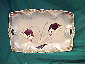 Rs Prussia (Um) Point & Clover Tray W/tiffany