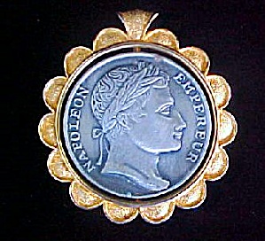 Napoleon Medal Style Pendant - Signed