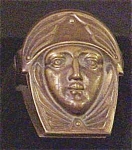 Bronze Letter Clip- Figural Face