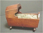 Antique Style Wooden Cradle - Music Box