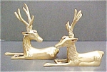 Pair Korean Brass Stags - Handsome  Antlers
