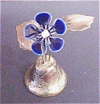 Metal Bell W/ Enamel Flower Finial