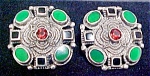 SS Mexican  Earrings - W/Stones-Signed