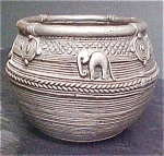 Textured Metal Pot from Nepal