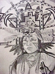Native American Male - Ceremonial Dress Print