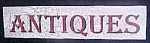 Wooden Antiques Sign - Weathered Design