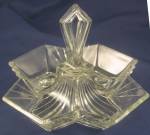 Indiana Glass Pyramid Handled Relish Dish