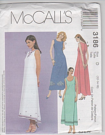 Mccall - Sleeveless Dress W/ Hem Variations - Sz