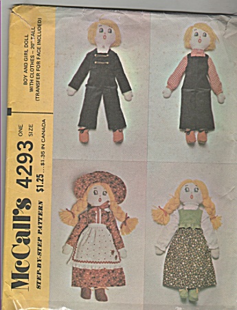 Mccall's - Sz.one Size - Boy & Girl Doll - 4293