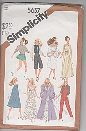 Vintage - Barbie Wardrobe - Simplicity 5637 - Oop -