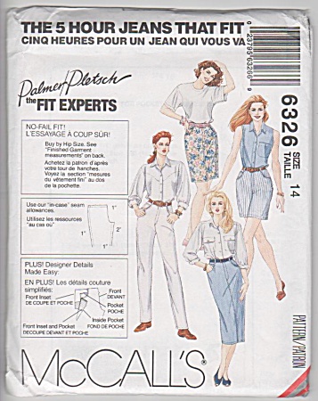 Jeans - Skirts That Fit - 5 Hour - Mccall's 6326 -