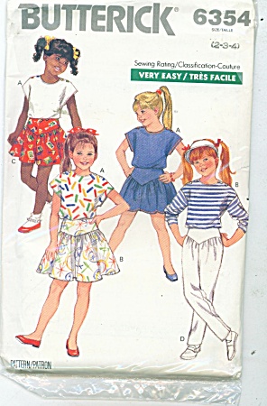 Butterick 6354 Vintage Girls Easy Coulture