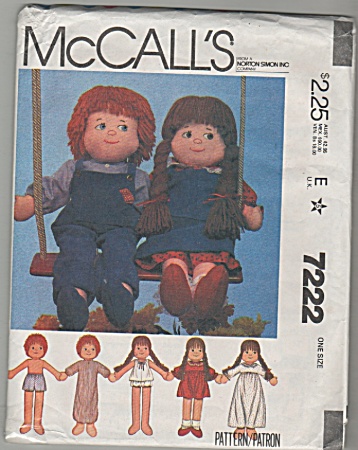 Mccall - Vintage - Rag Dolls - Uncut - Oop