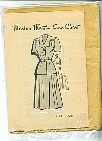 Vintage - Marian Martin 2 Pc - Dress Pattern - Sz36