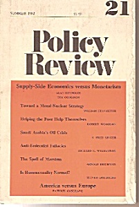 Policy Review Booklet/magazine -summer 1982