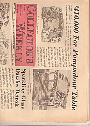 Collector's Weekly Newspaper - Nov. 16, 1971
