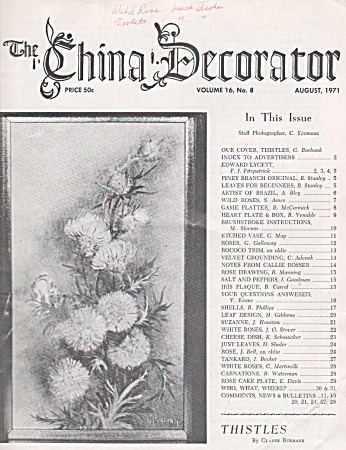 Vintage - The China Decorator - August - 1971