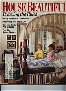 House Beautiful Magazine - January 1987