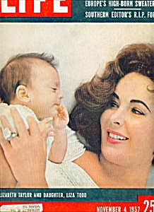 Life Magazine - November 4, 1957 Elizabeth Taylor