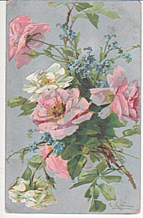 C.klein - Vintage - Roses - Post Card - 1910