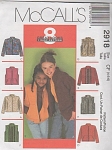 McCall's 2918 Children's Girls' Jacket~ Vest