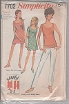 VINTAGE~SIMPLICITY~1968~JIFFY MINI DRESS PANT