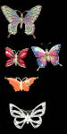 5 Lovely Metal Butterfly /Moth Pins & Pendants