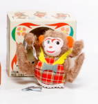 1950s Japan Windup Yone Tumbling Monkey in Box
