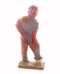 (H8) Rare Grey Iron Colored Man Digging Lead Figure