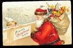 1907 Ellen Clapsaddle Santa Claus with Girl Postcard