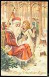 PFB Father Christmas with Girl 1907 Postcard