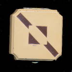 Art Deco Brown Square Flair Lanchere Compact