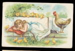Tucks Easter Series 111 Girl Napping 1909 Postcard