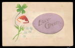 Silk Egg Inset Easter 1910 Postcard