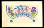 1912 Embroidered Silk Patriotic Flags Postcard