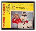1940s Girl with Snowman Picture Puzzle