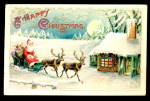 Santa Claus with Reindeer Winsch 1914 Postcard