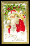 1910 Santa Claus with Fir Tree Postcard - Winsch