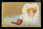Lovely St. Valentine's Day Pipe Dream 1907 Postcard