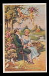 Lovely 'To My Valentine' Colonial Couple 1908 Postcard