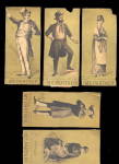 5 1879 'My Partner' Play Victorian Trade Cards