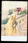 1907 E C Mather Girl in Bonnet Postcard