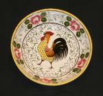 Rooster and Roses  9" Serving Bowl