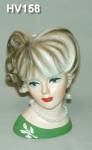 6" Young Lady Head Vase
