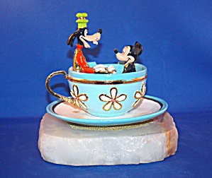 Mickey & Goofy In Tea Cup Ride By Ron Lee