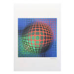 1970s Original Victor Vasarely  Op Art Limited Edition Lithograph